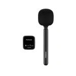 Porodo 2.4GHz Bluetooth Microphone with Transmitter, Receiver & Noise Reduction 400mAh – Black