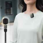 Porodo 2.4GHz Bluetooth Microphone with Transmitter, Receiver & Noise Reduction 400mAh – Black - Image 3