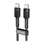Porodo 50W Dual-Port Car Charger with USB-C to Lightning Cable – Black - Image 3