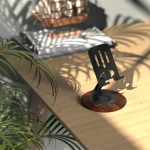 Porodo Blue 360° Rotating Desktop Phone Holder – Black - Image 4
