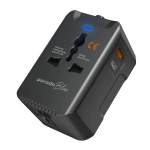 Porodo Blue Dual-Port PD 20W Universal Travel Adapter – Black