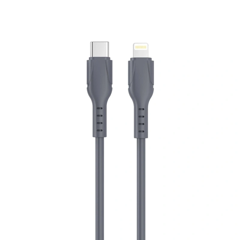 Porodo Blue Riva 60W Dual USB-C Car Charger with USB-C to Lightning Cable – Black - Image 2