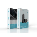 Porodo Blue Riva 60W Dual USB-C Car Charger with USB-C to Lightning Cable – Black - Image 4