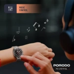 Porodo Chrono Steel 1.43" AMOLED Smartwatch with Wireless Charging & Metal Strap – Silver - Image 4