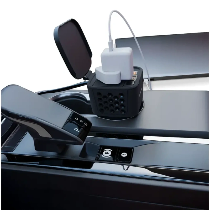 Porodo DriveStation 200W Car Power Inverter with Universal Plug – Grey - Image 4