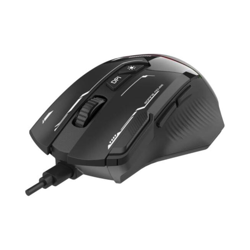 Porodo Gaming 8D RGB Wired Mouse 7200 DPI – Black - Image 2