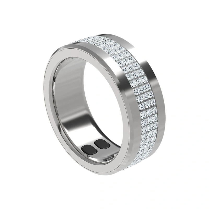 Porodo Jewels Smart Wearable Lady Ring Size 9 – Silver - Image 2
