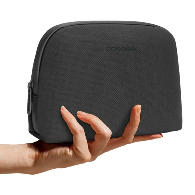 Porodo Lifestyle Geneva Pouch with Handle - Black - Image 3
