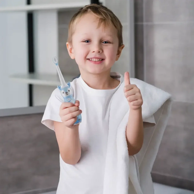 Porodo Lifestyle Kids Electric Toothbrush 350mAh with 3 Cleaning Modes - Pink - Image 3
