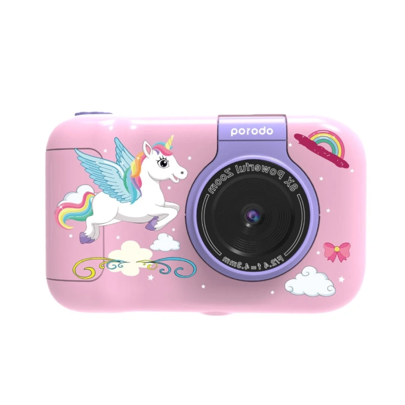 Porodo Lifestyle Kids Flip Camera with Tripod Stand 1000mAh – Pink - Image 3