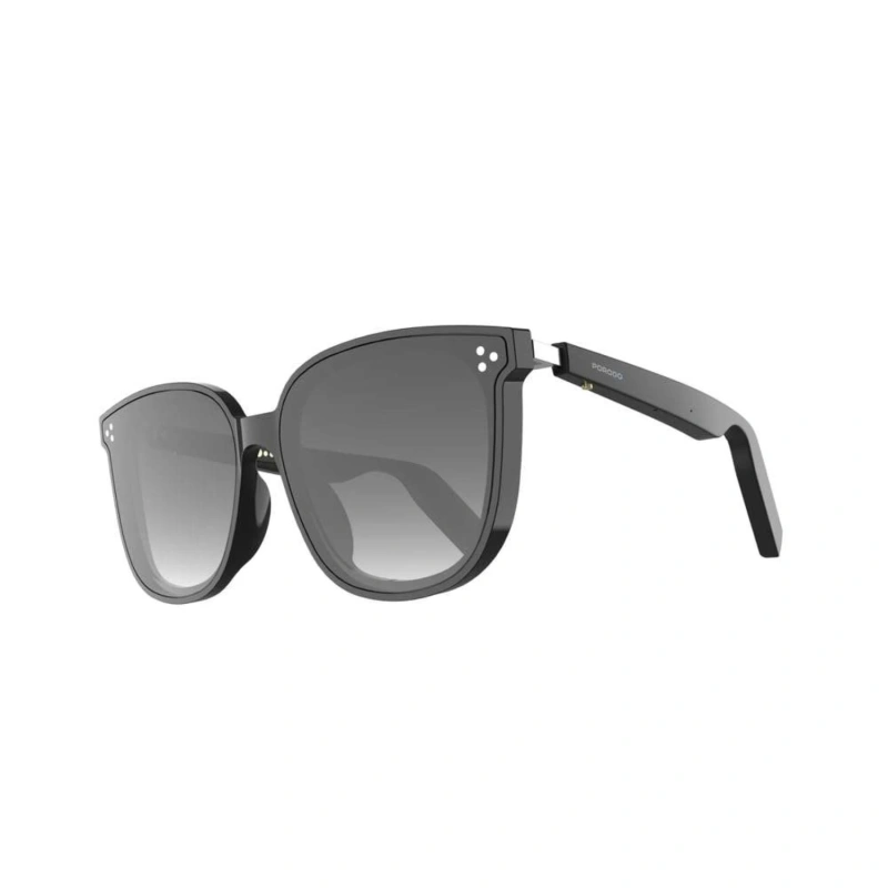 Porodo Lifestyle Square Frame Sunglasses with Polarized Lens - Black - Image 3