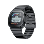 Porodo Nomad Smartwatch with Black Dial, Metal Strap & Silicon Strap