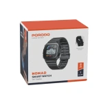Porodo Nomad Smartwatch with Black Dial, Metal Strap & Silicon Strap - Image 3