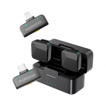 Porodo Orion Lavalier Microphone with 70mAh Mic & 650mAh Case – Apple & USB-C – Black