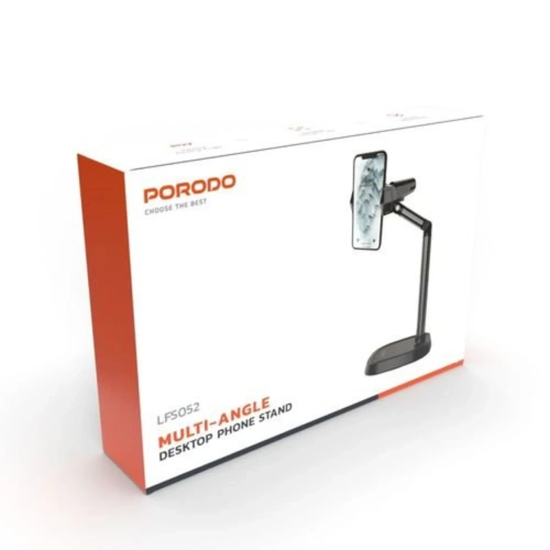 Porodo Telescopic Desktop Lazy Bracket – Black - Image 4