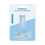 Powerology 1.5V USB-C Rechargeable AAA Lithium-Ion Batteries 1200mWh - 2 Pack