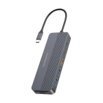 Powerology 12-in-1 USB-C Hub 100W PD USB 3.2 10Gbps - Grey