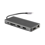Powerology 13-in-1 USB-C Hub 4K HDMI 100W PD Ethernet SD MicroSD 3.5mm - Dark
