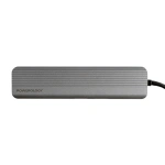 Powerology 6-in-1 Slim USB-C Hub 4K HDMI 100W PD USB MicroSD - Dark Grey - Image 4