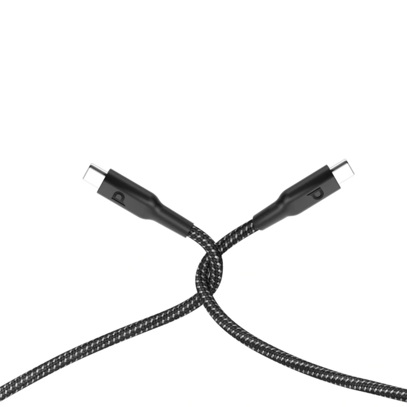 Powerology 60W USB-C to USB-C V2.0 Cable 1.2M - Black - Image 2