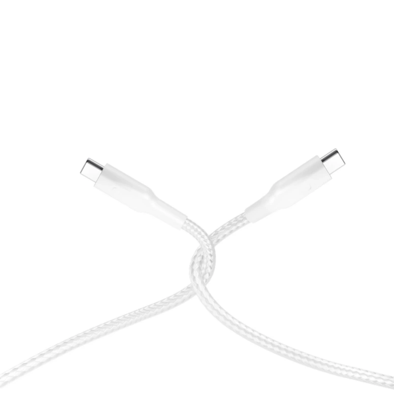 Powerology 60W USB-C to USB-C V2.0 Cable 1.2M - White - Image 2