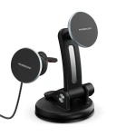 Powerology Airwave Magnetic Wireless Car Charger - Grey
