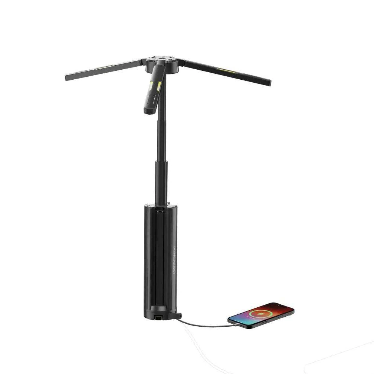 Powerology Luntra Outdoor Tripod Light 1.6M with PD 22.5W & 15600mAh Battery – Black