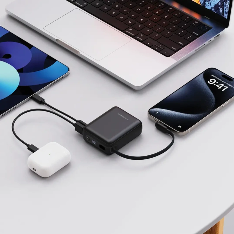Powerology Montreal 10000mAh Power Bank - Black - Image 2