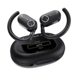 Powerology Open-Ear Air Conduction ENC TWS Earbuds with Display Case - Black - Image 2