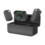 Powerology Pure Q1 AI Noise-Cancelling Microphone with Touch Screen - Black