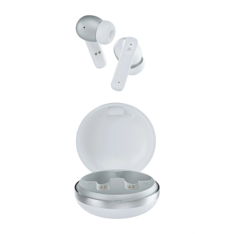 Powerology Quard Mic ENC TWS Earphones - White - Image 2