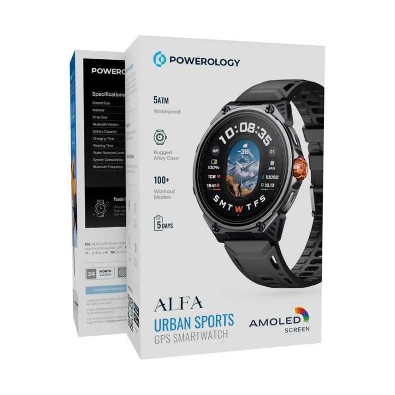 Powerology Sanam Urban Sports Smartwatch - Blue - Image 4