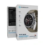 Powerology Titan 1.43 AMOLED GPS Smartwatch - Khaki Sport Strap - Image 4