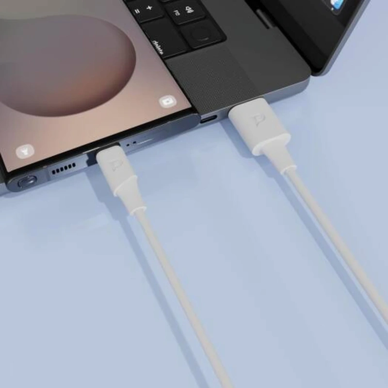 Powerology USB-A to USB-C Cable 1.2M - White - Image 3