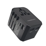 Powerology Universal Travel Adapter PD 45W with 2.4A USB-A - Black