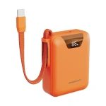 Powerology York SuperMini 10000mAh Power Bank PD 22.5W with Built-in USB-C - Orange