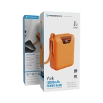 Powerology York SuperMini 10000mAh Power Bank PD 22.5W with Built-in USB-C - Orange - Image 2