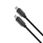 Powerology Zinc Alloy USB-C to USB-C Braided Cable 60W - Black