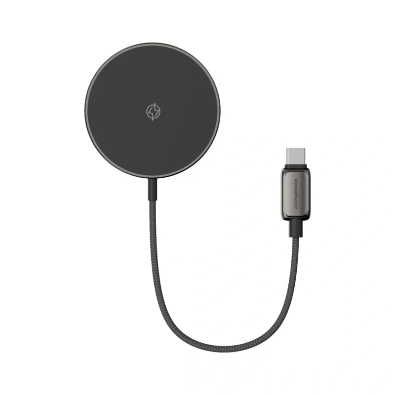 Powerology Zinco Wireless Charging Pad - Dark Grey - Image 2